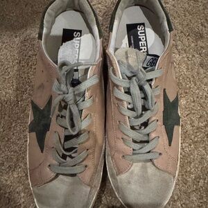 Golden Goose Style Sneakers in Pink Tan with Dark Grey  Star- US 10 - Euro 41